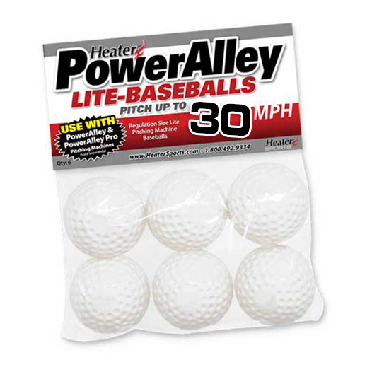 PowerAlley 30 MPH White Lite Baseballs
